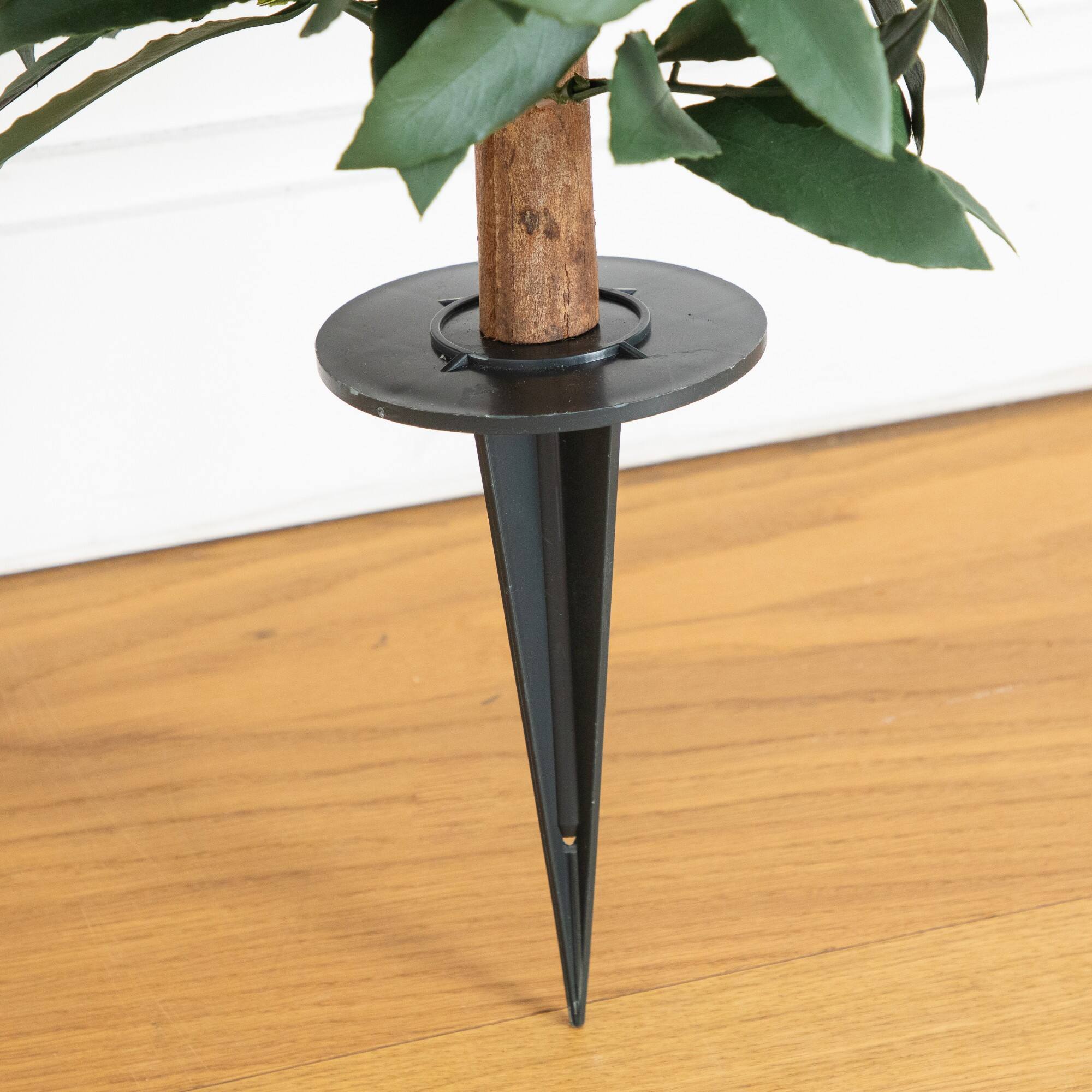 3ft. UV Resistant Artificial Laurel Plant with Integrated Ground Stake (Indoor/Outdoor)